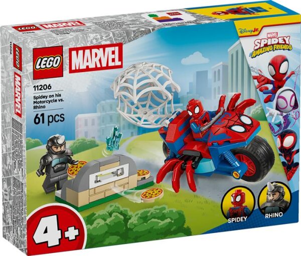 Spidey auf Motorrad vs. Rhino