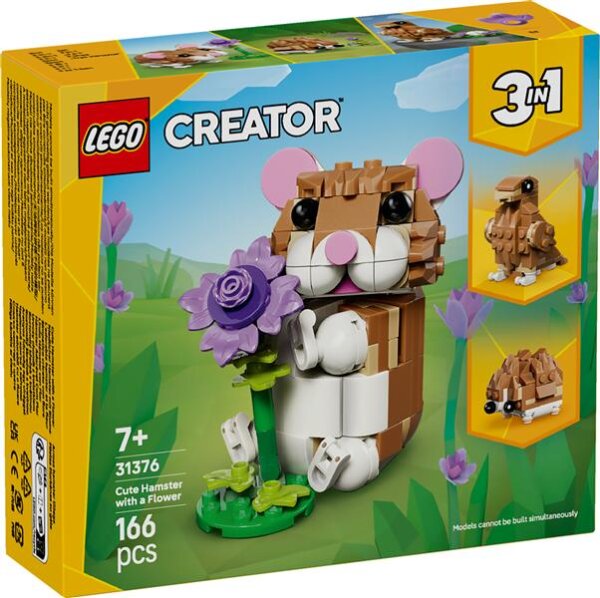 Niedlicher Hamster mit Blume