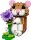 Niedlicher Hamster mit Blume