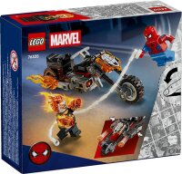 Spider-Man vs. Ghost Rider auf seinem Motorrad