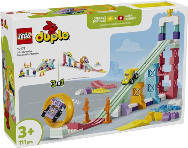 Kreative Sprungschanzen mit kleinen Flitzern 3-in-1-Set